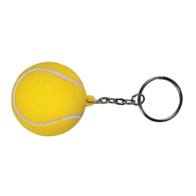 Tennis Ball Shape Stress Ball Keychain Thumbnail