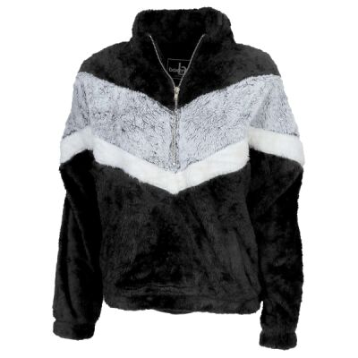 Girls' Chevron Fuzzy Fleece Pullover Thumbnail