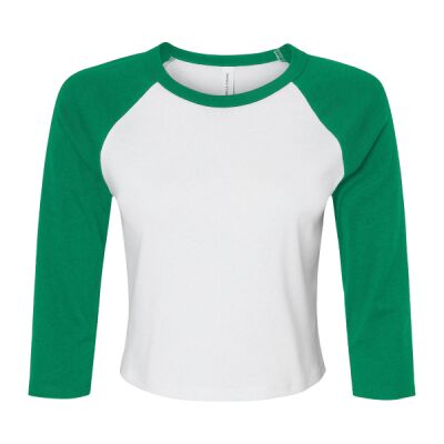 Ladies' Micro Ribbed Three-Quarter Raglan Baby T-Shirt Thumbnail