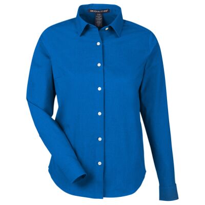 CrownLux Performance® Ladies' Spencer Poplin Shirt Thumbnail