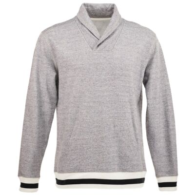 Men's Peppered Fleece Shawl Collar Sweatshirt Thumbnail