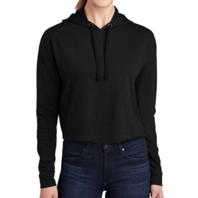 Women's PosiCharge ® Tri Blend Wicking Fleece Crop Hooded Pullover Thumbnail