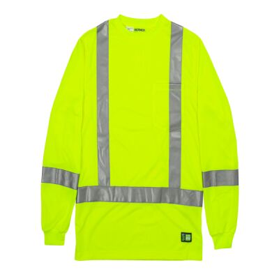 Men's Tall Hi-Vis Class 3 Performance Long Sleeve T-Shirt Thumbnail