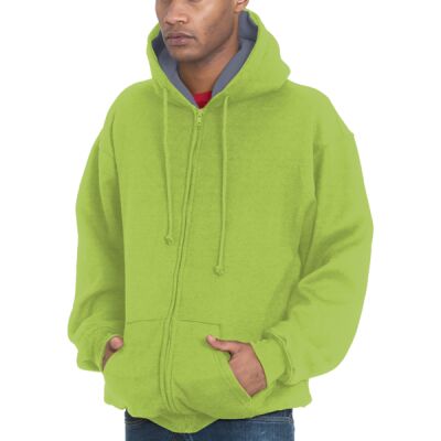 Adult USA Made Super Heavy Thermal-Lined Full-Zip Hooded Sweatshirt Thumbnail