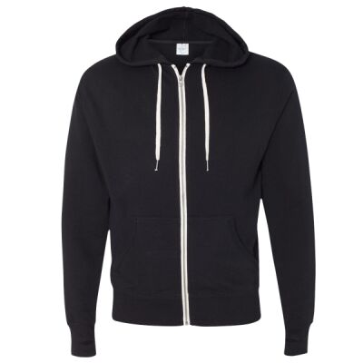 Unisex Heathered French Terry Full-Zip Hooded Sweatshirt Thumbnail