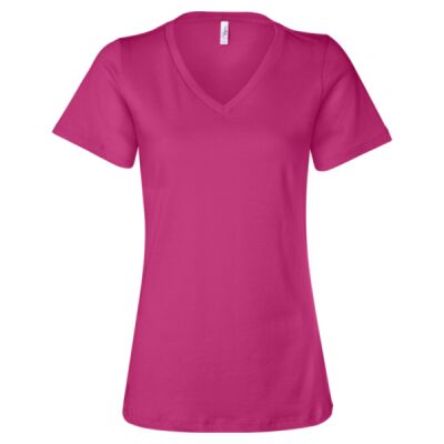 Women's Relaxed Short Sleeve Jersey V-Neck Tee - 6405 Thumbnail