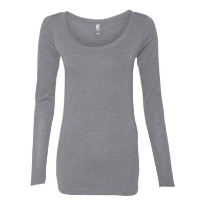 Women's Triblend Long Sleeve Scoopneck Tee -6731 Thumbnail