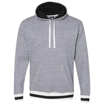 Peppered Fleece Lapover Hooded Pullover Thumbnail