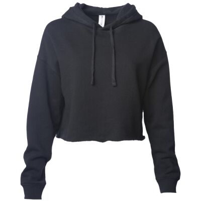 Women's Lightweight Hooded Pullover Crop Sweatshirt Thumbnail