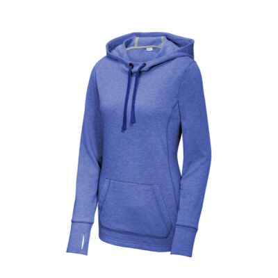 Sport-Tek ® Ladies PosiCharge ® Tri-Blend Wicking Fleece Hooded Pullover Thumbnail